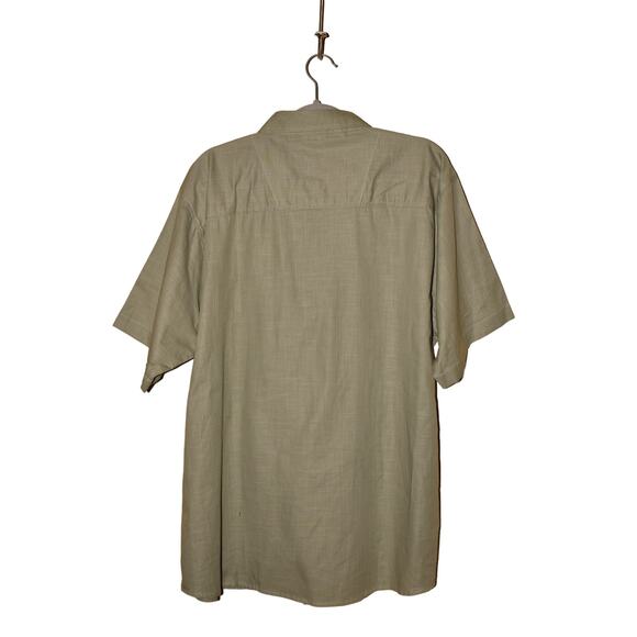 STILLWATER SUPPLY CO. NEW $60 Slub Button Down Cotton Shirt‎ Olive Men's XL - Picture 2 of 4